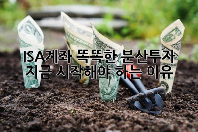 ISA계좌💰 똑똑한 분산투자, 지금 시작해야 하는 이유!