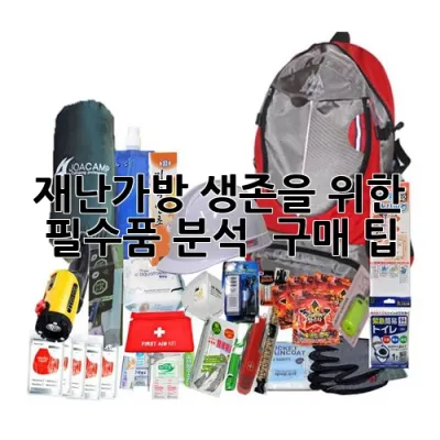 재난가방, 생존을 위한 필수품 분석 & 구매 팁 🎒✨