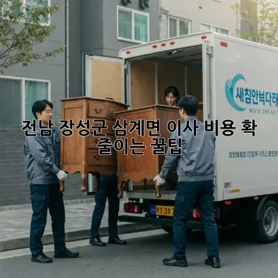 전남 장성군 삼계면 이사 비용 확 줄이는 꿀팁!