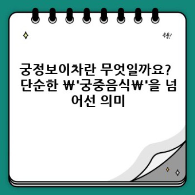 궁정보이차, 2024년 최신 정보 완벽 정리: 궁금증 해소와 올바른 이해를 위한 가이드