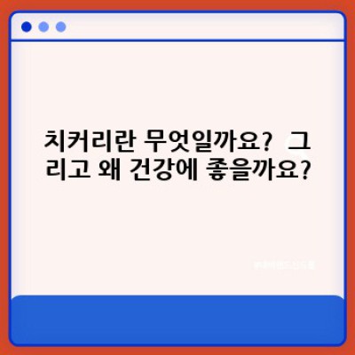 치커리 효능: 건강을 위한 쓴맛의 비밀, 총정리!