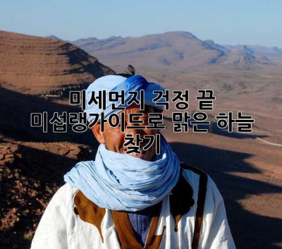 미세먼지 걱정 끝! 미섭랭가이드로 맑은 하늘 찾기